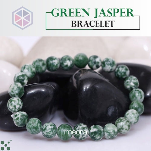 Dalmatian Jasper Women's Beaded Bracelet – Swashaa